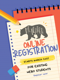 Online Registration for Existing Students poster