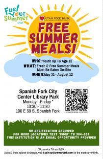Free Summer Meals Flyer-Spanish Fork
